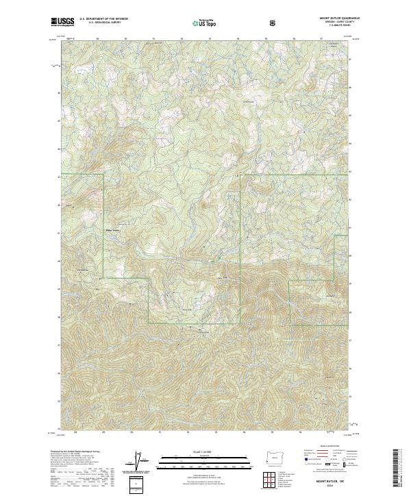 Mount Butler 2024 topographic map thumbnail