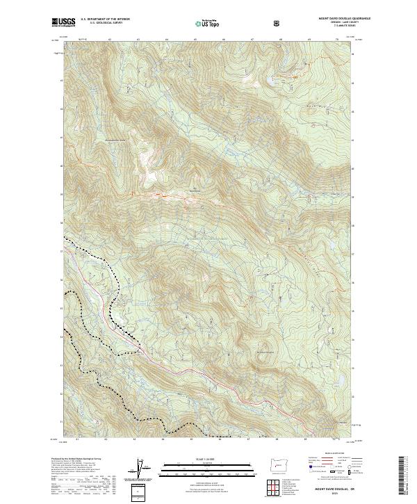 Mount David Douglas 2023 topographic map thumbnail