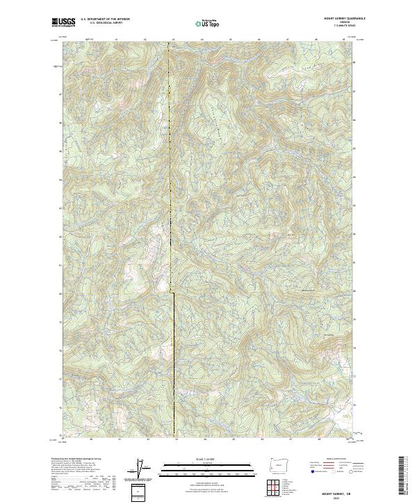 Mount Gurney 2023 topographic map thumbnail