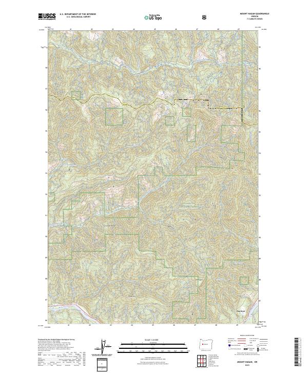 Mount Hagan 2023 topographic map thumbnail