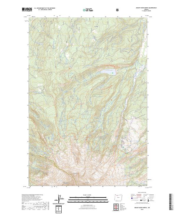 Mount Hood North 2024 topographic map thumbnail