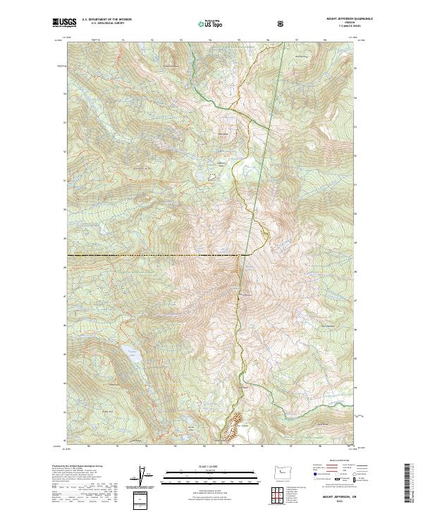 Mount Jefferson 2023 topographic map thumbnail