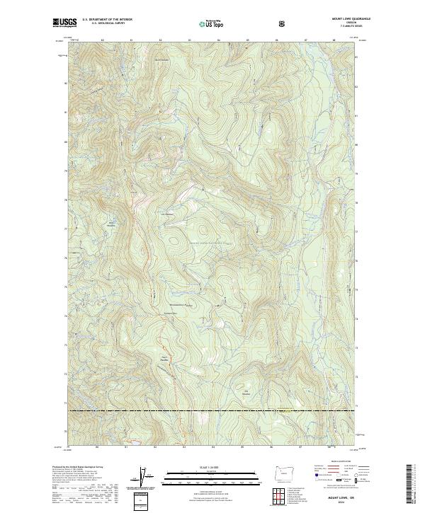 Mount Lowe 2024 topographic map thumbnail