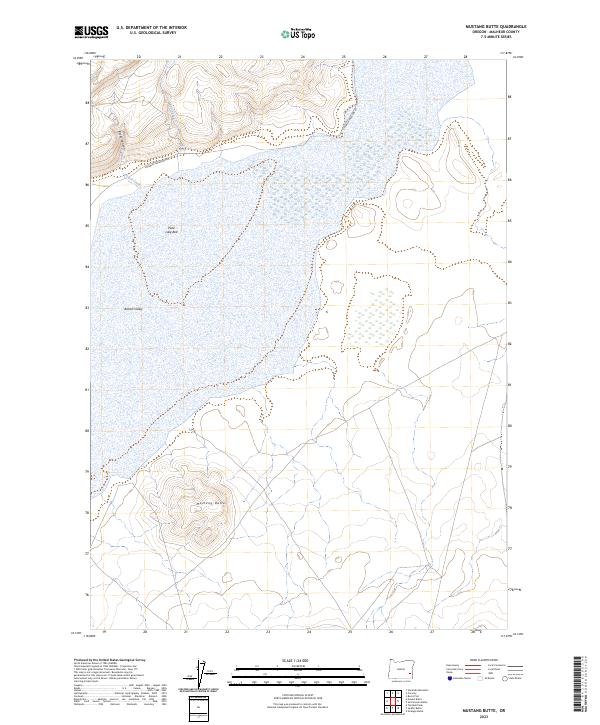 Mustang Butte 2023 topographic map thumbnail