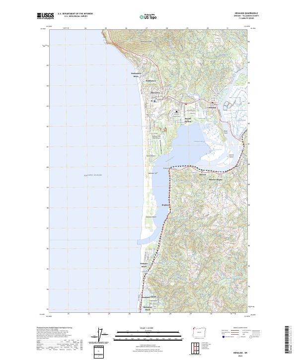 Nehalem 2024 topographic map thumbnail