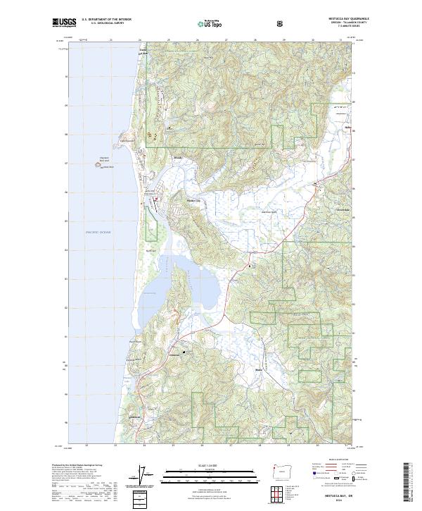 Nestucca Bay 2024 topographic map thumbnail