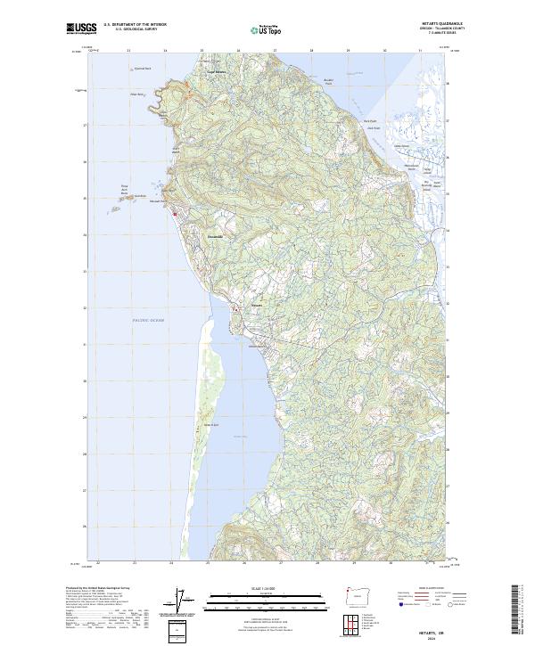 Netarts 2024 topographic map thumbnail