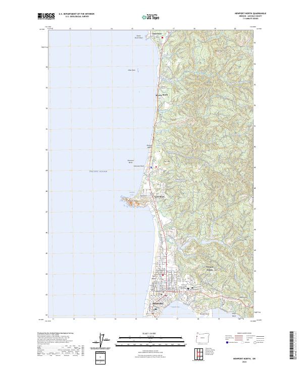 Newport North 2024 topographic map thumbnail