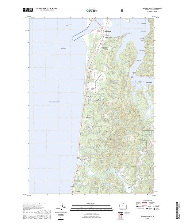 Newport South 2024 topographic map thumbnail