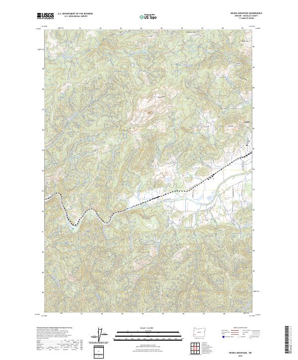 Nickel Mountain 2023 topographic map thumbnail