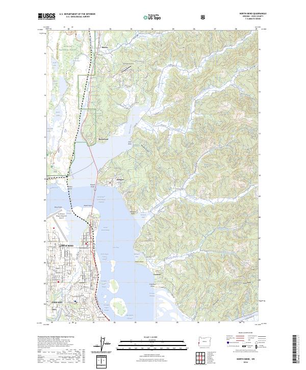 North Bend 2024 topographic map thumbnail