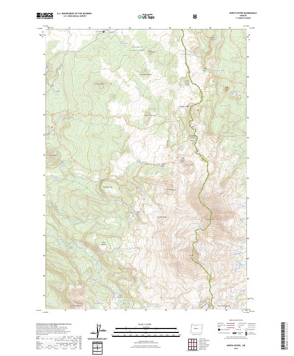 North Sister 2023 topographic map thumbnail