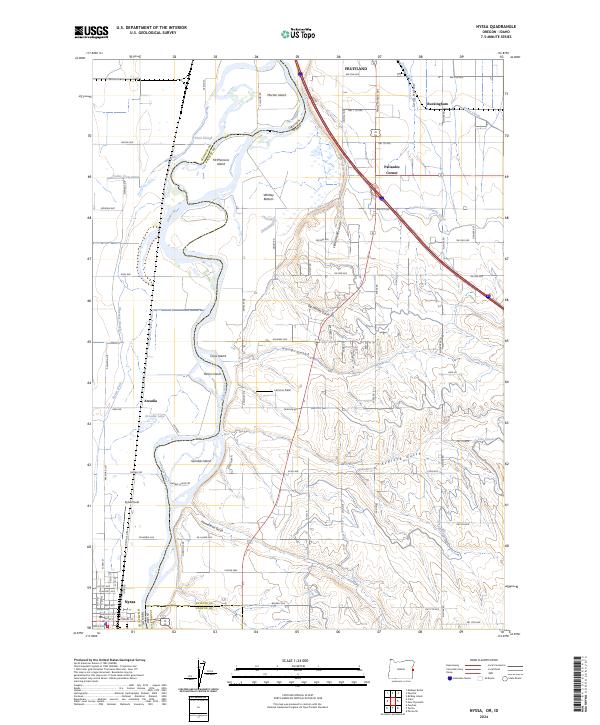 Nyssa 2024 topographic map thumbnail