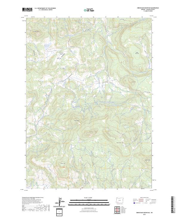 Obenchain Mountain 2023 topographic map thumbnail