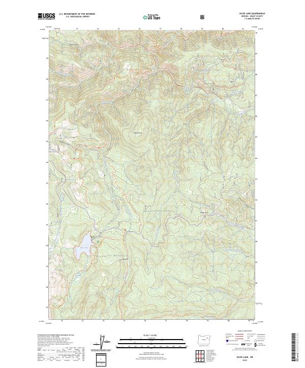 Olive Lake 2023 topographic map thumbnail