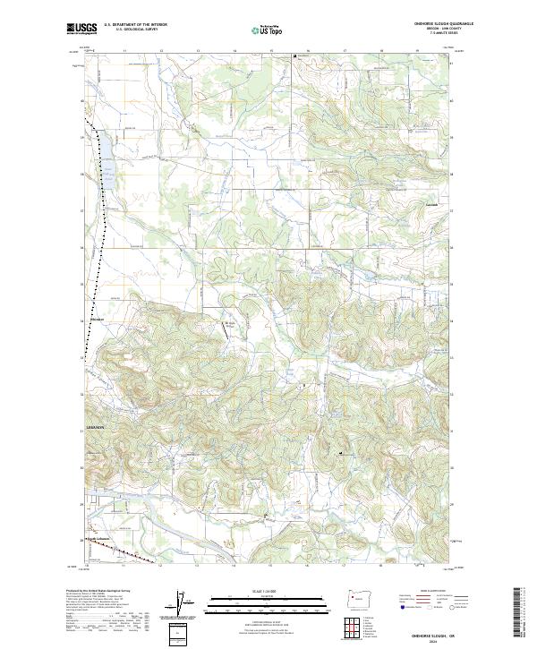 Onehorse Slough 2024 topographic map thumbnail