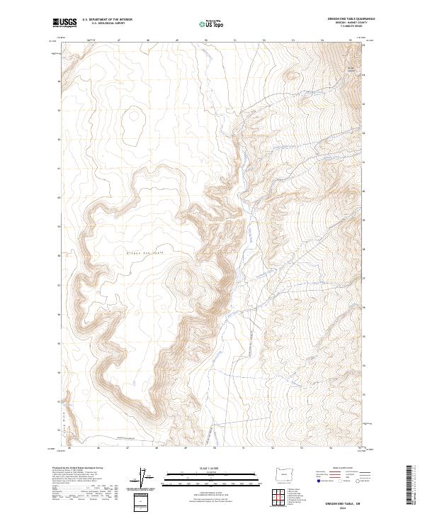 Oregon End Table 2024 topographic map preview