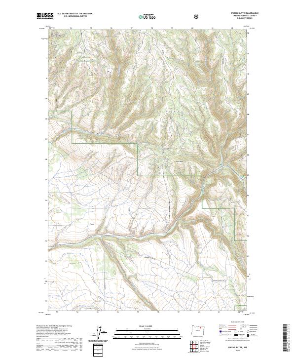 Owens Butte 2023 topographic map thumbnail