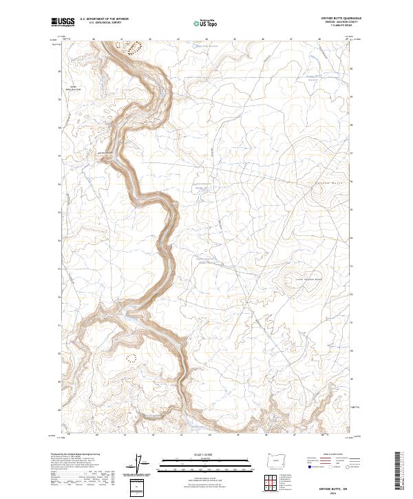 Owyhee Butte 2024 topographic map thumbnail