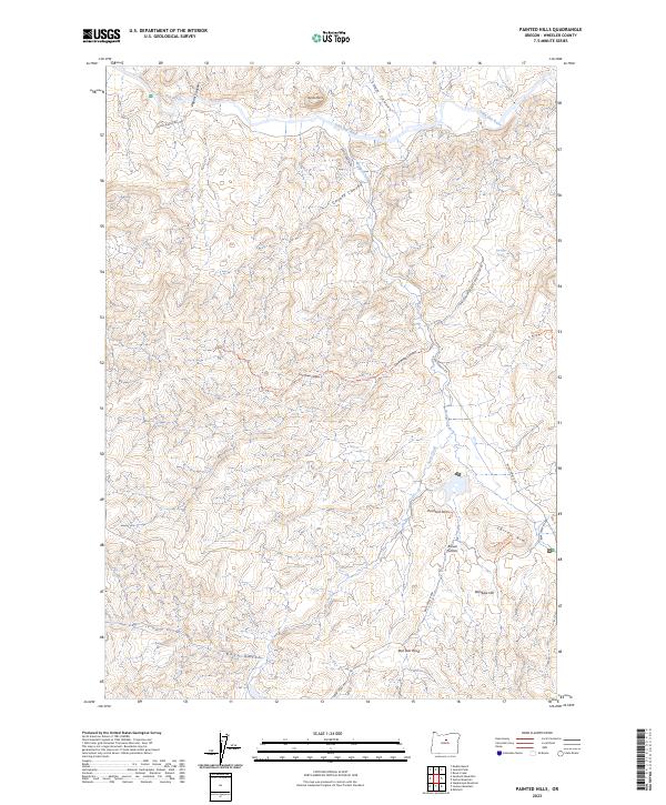 Painted Hills 2023 topographic map thumbnail