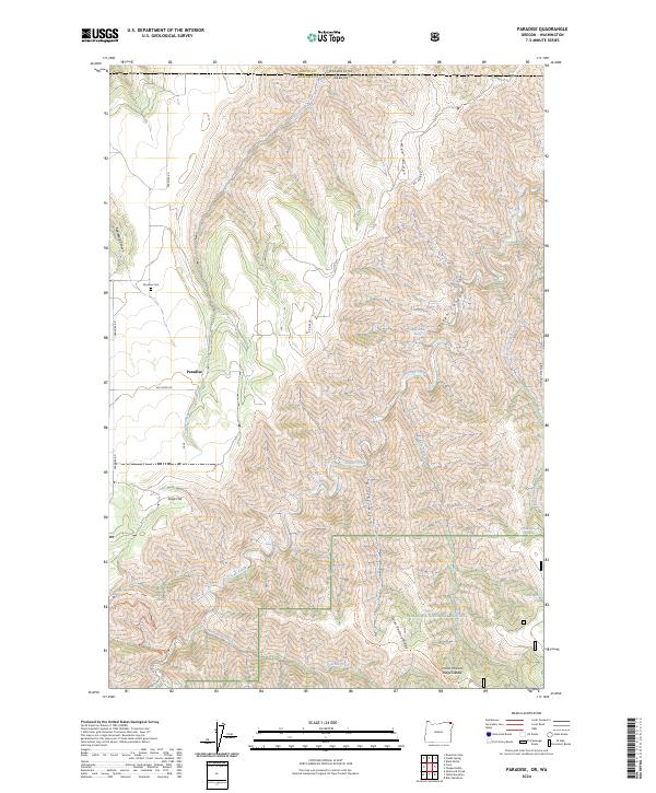 Paradise 2024 topographic map thumbnail
