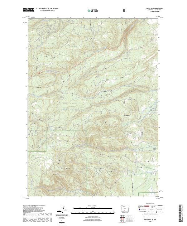 Partin Butte 2023 topographic map thumbnail