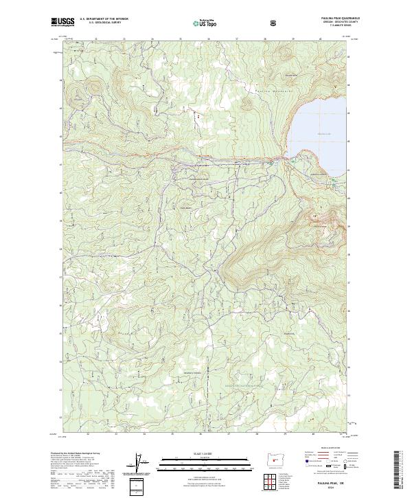 Paulina Peak 2024 topographic map thumbnail