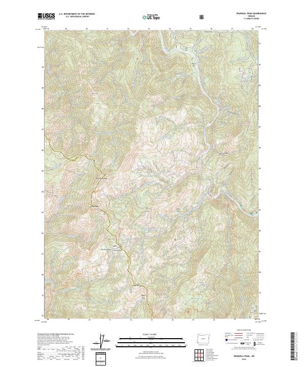 Pearsoll Peak 2023 topographic map thumbnail