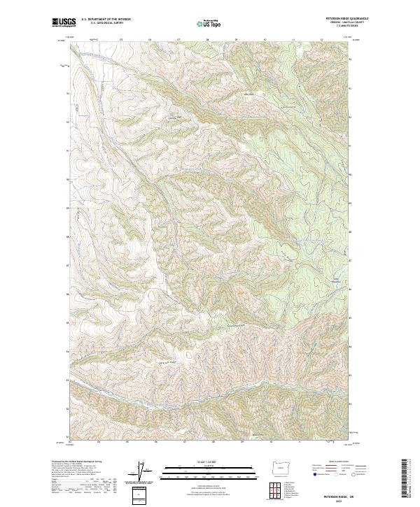 Peterson Ridge 2023 topographic map thumbnail