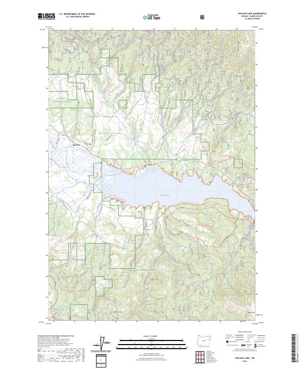 Phillips Lake 2024 topographic map thumbnail