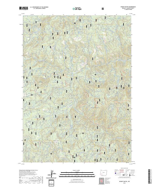 Pickett Butte 2023 topographic map thumbnail