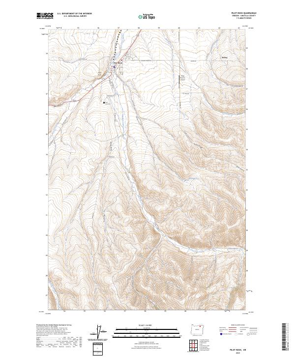 Pilot Rock 2023 topographic map thumbnail