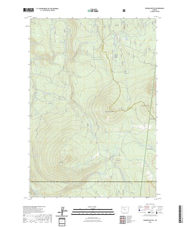 Pinhead Buttes 2024 topographic map thumbnail