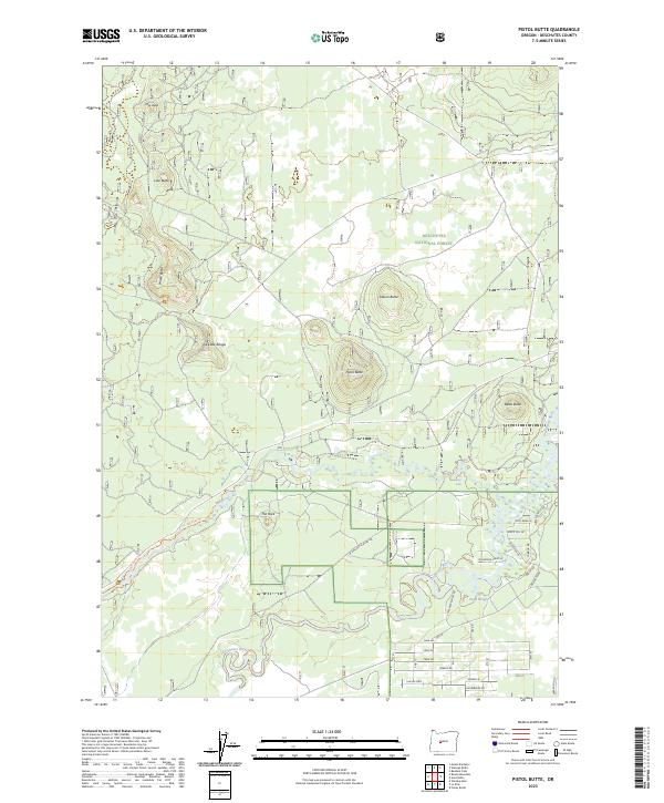Pistol Butte 2023 topographic map thumbnail