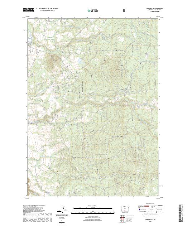 Pole Butte 2023 topographic map thumbnail