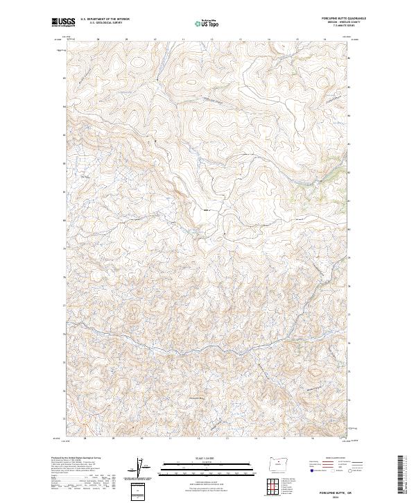 Porcupine Butte topographic map thumbnail