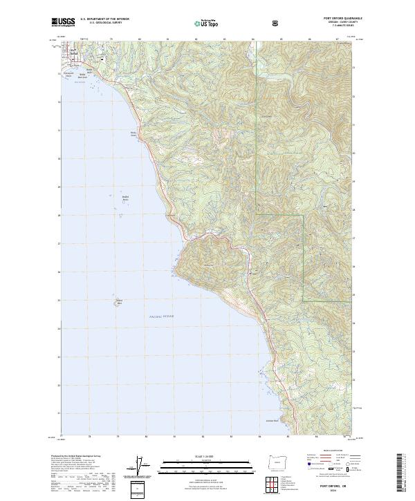 Port Orford 2024 topographic map thumbnail