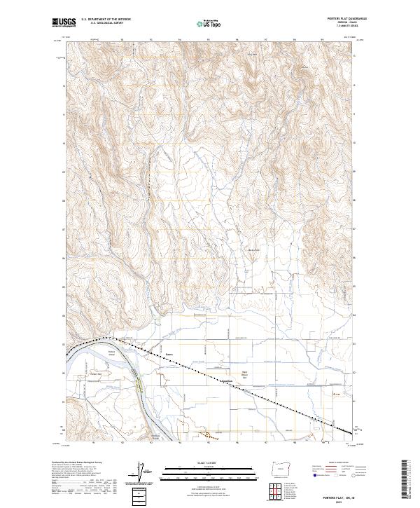 Porters Flat 2023 topographic map thumbnail