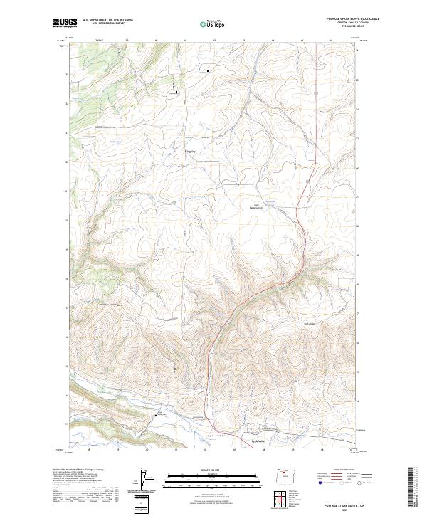 Postage Stamp Butte 2023 topographic map thumbnail