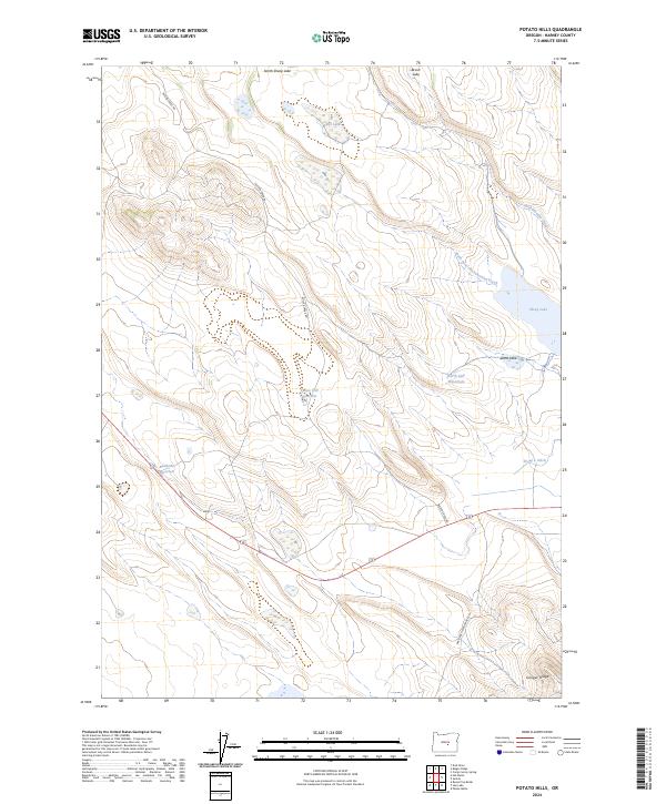 Potato Hills 2024 topographic map thumbnail