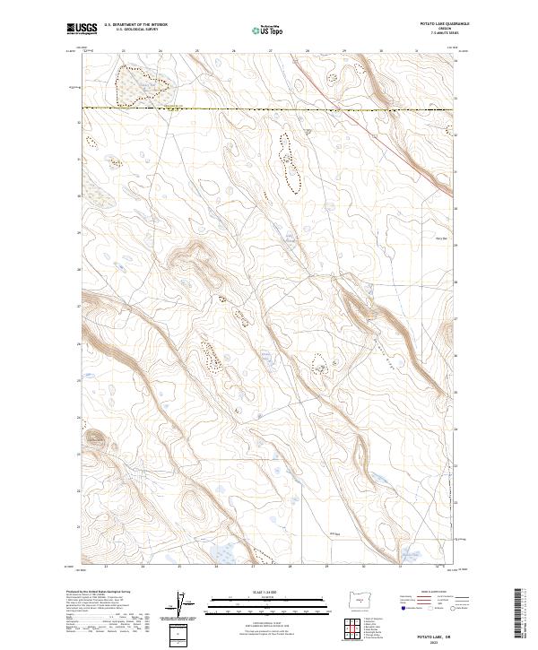 Potato Lake 2023 topographic map thumbnail