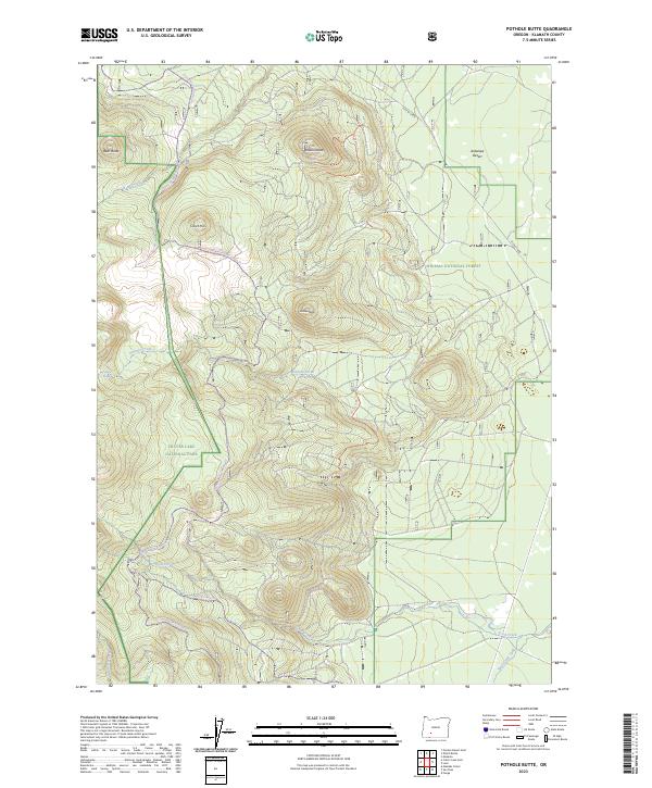 Pothole Butte 2023 topographic map thumbnail
