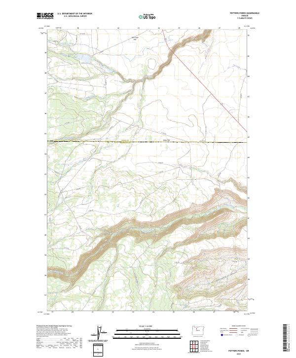 Potters Ponds 2023 topographic map thumbnail