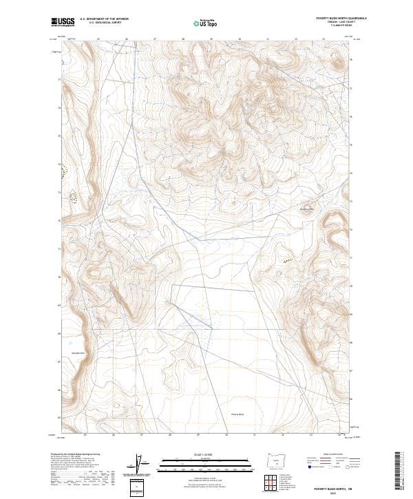 Poverty Basin North 2023 topographic map thumbnail
