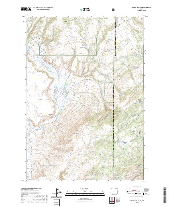 Powell Mountain 2023 topographic map preview