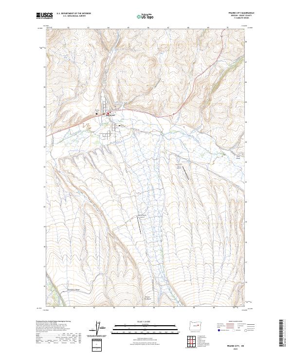 Prairie City 2023 topographic map thumbnail