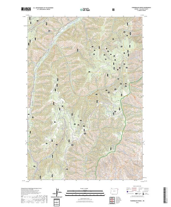 Puderbaugh Ridge 2024 topographic map thumbnail