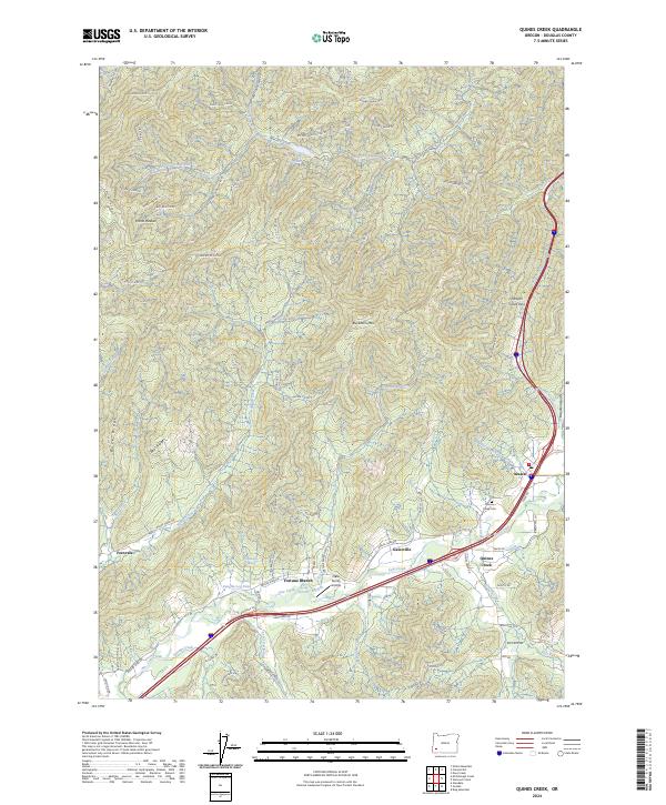 Quines Creek topographic map thumbnail