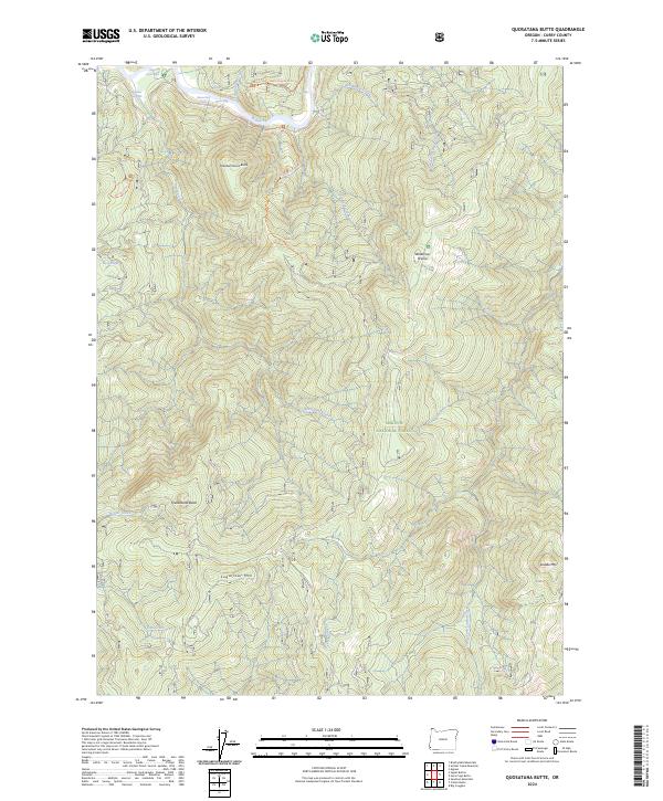 Quosatana Butte topographic map thumbnail