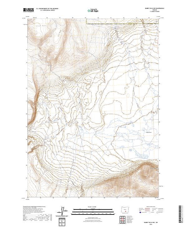 Rabbit Hills NW topographic map thumbnail